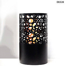 Διακοσμητικό τζάκι βιοαιθανόλης με μεταλλικό περίβλημα από ανοιχτό ξύλο –  DD539